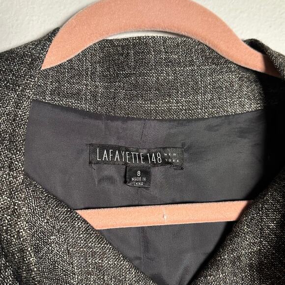 Lafayette 148 New York Wool Blend Tweed Pattern Evening Jacket Women's 8 - Picture 6 of 8